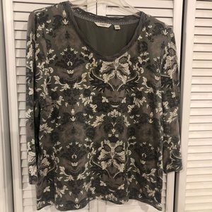 Liz Claiborne 3/4 sleeve casual top 2X